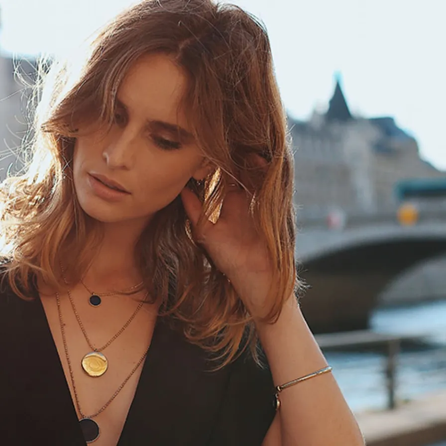 Fashion Collier JAnMa avec pierre en Onyx - Fabriqué en France Bijoux