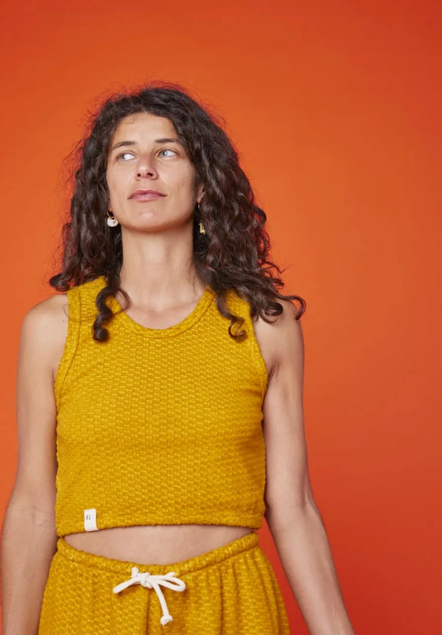 Flash Sale Débardeur Tissus Eponge Coton Bio | Femme Fin De Collection