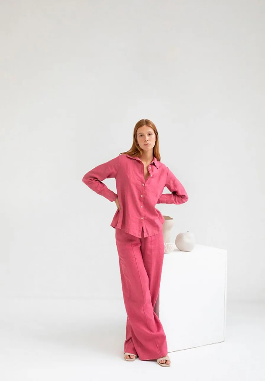 Flash Sale Pantalon Carotte En Lin | Femme Pantalons & Jeans