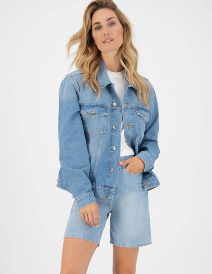 Outlet Veste en Jean Eco Responsable Femme Fin De Collection | Manteaux & Vestes