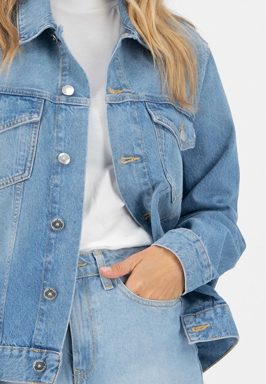 Outlet Veste en Jean Eco Responsable Femme Fin De Collection | Manteaux & Vestes