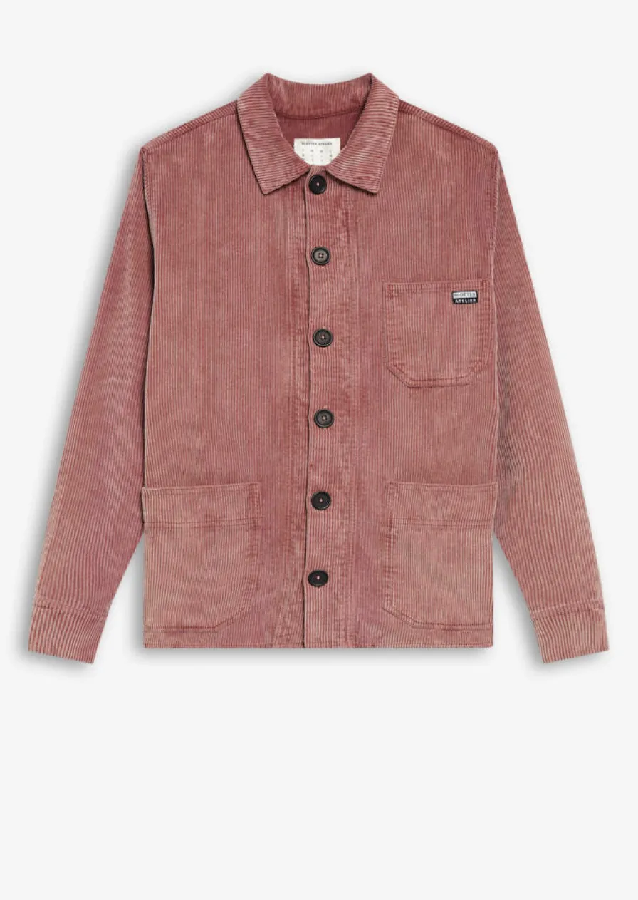 Outlet Veste velour côtelé rose - En Coton Bio Femme Manteaux & Vestes